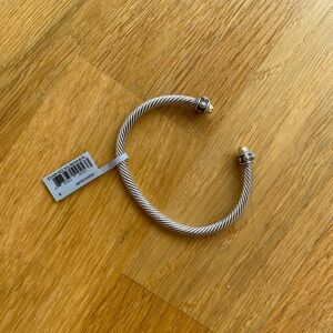 David Yurman Silver and gold Cable Bracelet